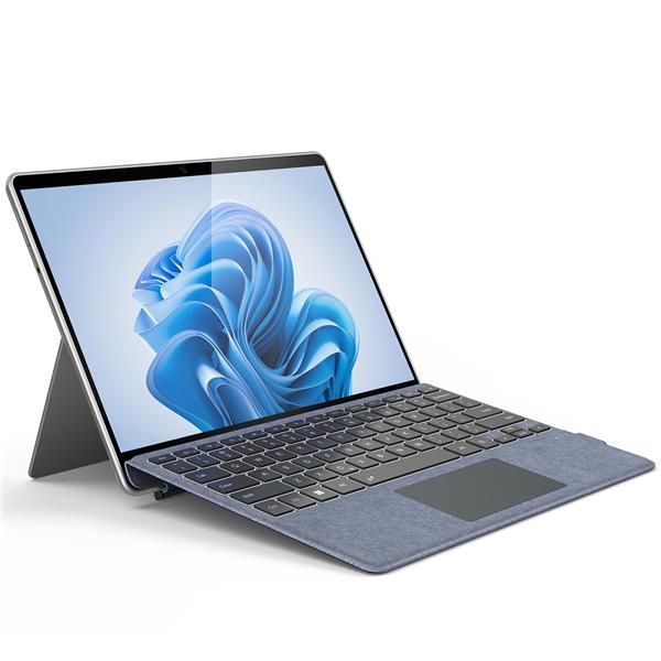 新品ブルー Omikamo マイクロソフト Surface Pro キーボード ワイヤレス Surface Pro7/6/5/4/3対応 キーボード Bluetooth 日本語配列 Surface Pro キーボード 薄型 Typ-C充電式 トラックパッド付き