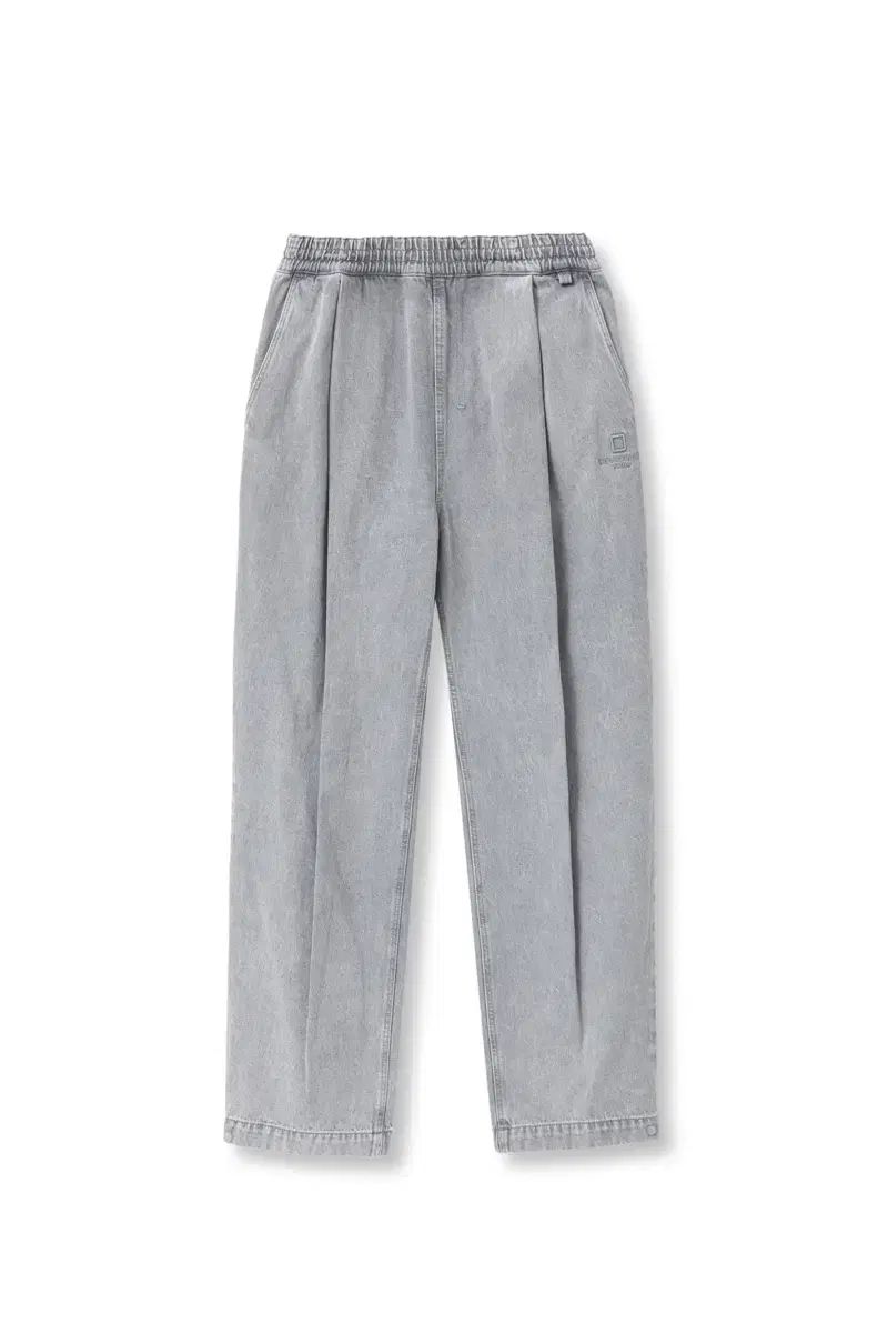 WOOYOUNGMI ウーヨンミ 24SS グレー ワンタック ゴム デニム パンツ 48 サイズ