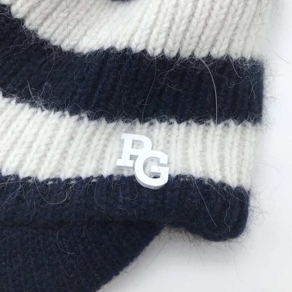 超 パーリーゲイツ 3WAYつば付きニット帽 ネイビー×白 ボンボン付 イヤーマフ付 FR ゴルフウェア モデル PEARLY GATES LLC-HASEGAWATOSO_COM