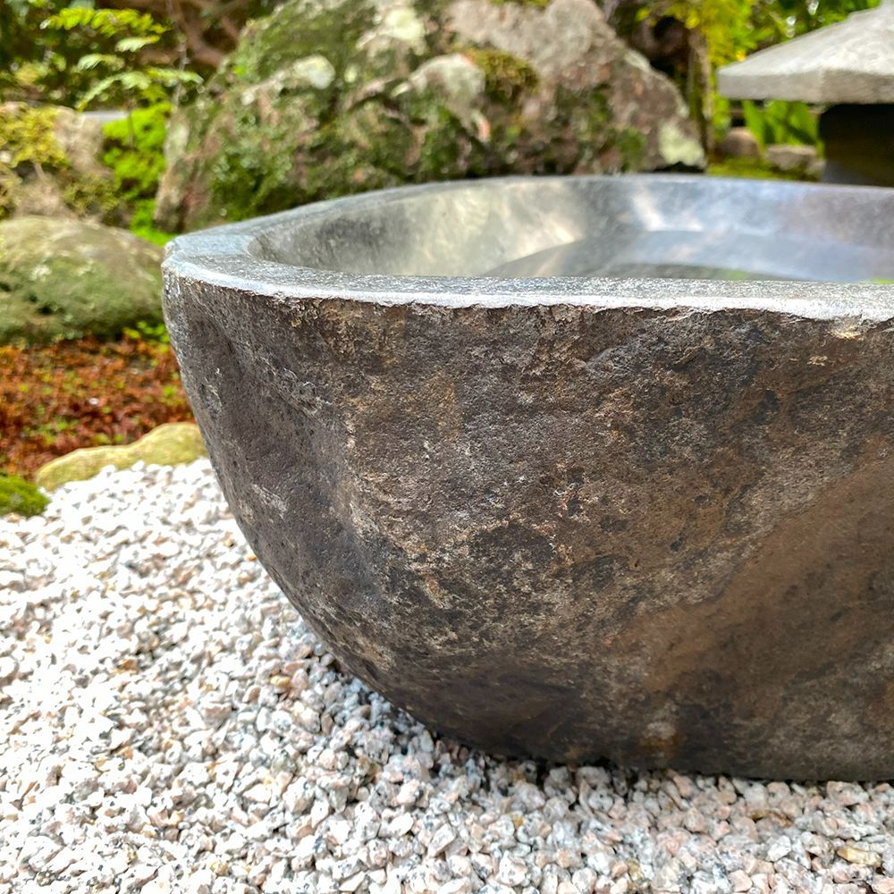 天然石 手水鉢 つくばい 睡蓮鉢 水鉢 蹲 水盤 坪庭 和風 庭園 おしゃれ