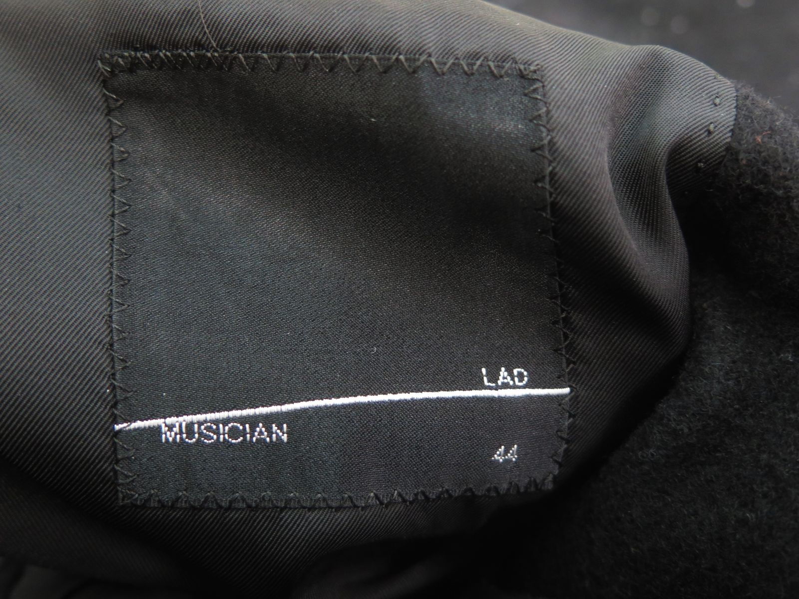 LAD MUSICIAN カラーレスビッグチェスター コート　ブラック44 LAD MUSICIAN MIDDLE MELTON BIG CHESTER COAT 2217-312 「Area」