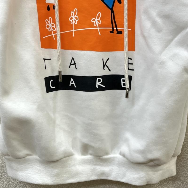 USED 古着 パーカー 長袖 PLAN C プランシー TAKE CARE ロゴ プル