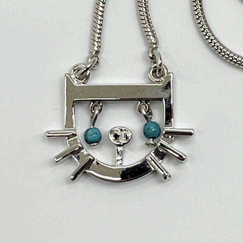 ◇◇Christian Dior クリスチャンディオール 猫 ネックレス Cat 