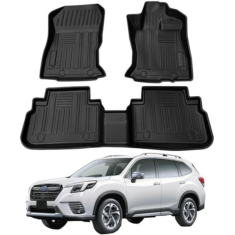 スバル フォレスター sk系 フロアマット フォレスター 3Dフロアマット カーマット 防水 2019～現在 フォレスター カーマット 滑り防止 耐汚れ TPE素材 立体タイプマット 内装 カスタムパーツ 車種専用設計 取付簡単 保護パーツ カー用品 3P 1