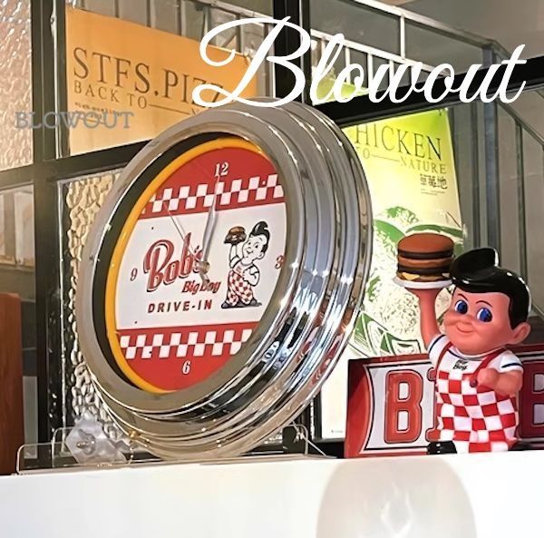 時計 ビッグボーイ BIG BOY ネオン ビンテージ HOT ROD 看板 インテリア バイク 車 家具 アメリカン雑貨 BAR カフェ 店舗 ガレージ 酒 ハーレー 昭和レトロ 当時 コカコーラ