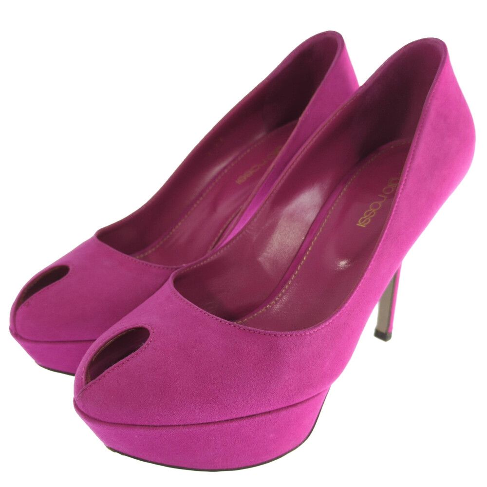 sergio rossi セルジオロッシ スエード ヒール パンプス靴 36 1 2 ピンク 翌日配送可 ♀ B レディース 593713