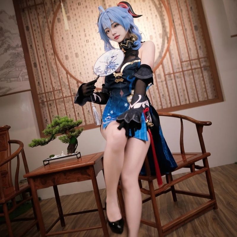 原神 甘雨 かんう 海灯祭 かいとうさい 玄玉遥芳 げんぎょくようほう スキン コスプレ衣装 豪華フルセット 高品質デザイン 撮影