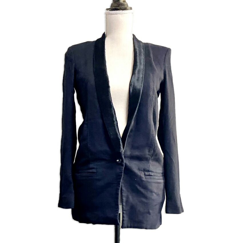 HELMUT LANG /ヘルムートラング 黒 ジャケット size0 /b46-22