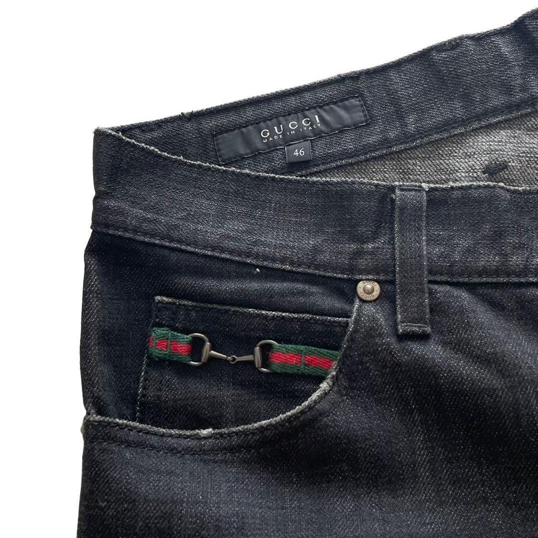 GUCCI グッチ デニムパンツ ブラック 綿100％ 46サイズ イタリア製 