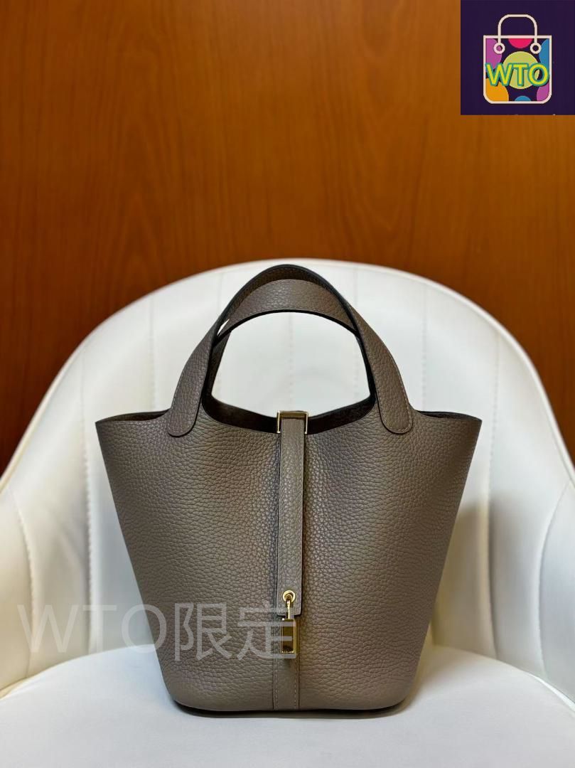 今日まで出品！HERMES ピコタンロック PM モーヴペール　W刻シルバー金具 HERMES ピコタンロック PM モーヴペールW刻シルバー金具