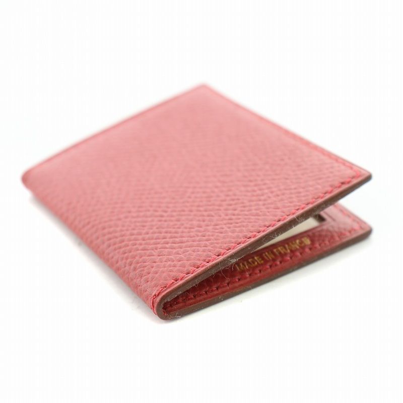 エルメス HERMES ミニフォトフレーム 赤 レッド 二つ折り コンパクト HERMES エルメスミニフォトケース 写真立て フレーム レザー 赤 HERMES