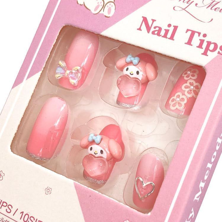 10個セット】 サンタン マイメロディ ネイルチップ(1セット)×10個