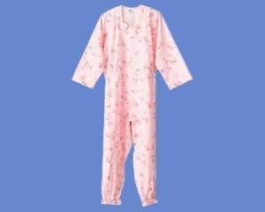 【新品・3営業日で発送】フットマーク 介護つなぎ服 (前開き) LL 403420 ピンク