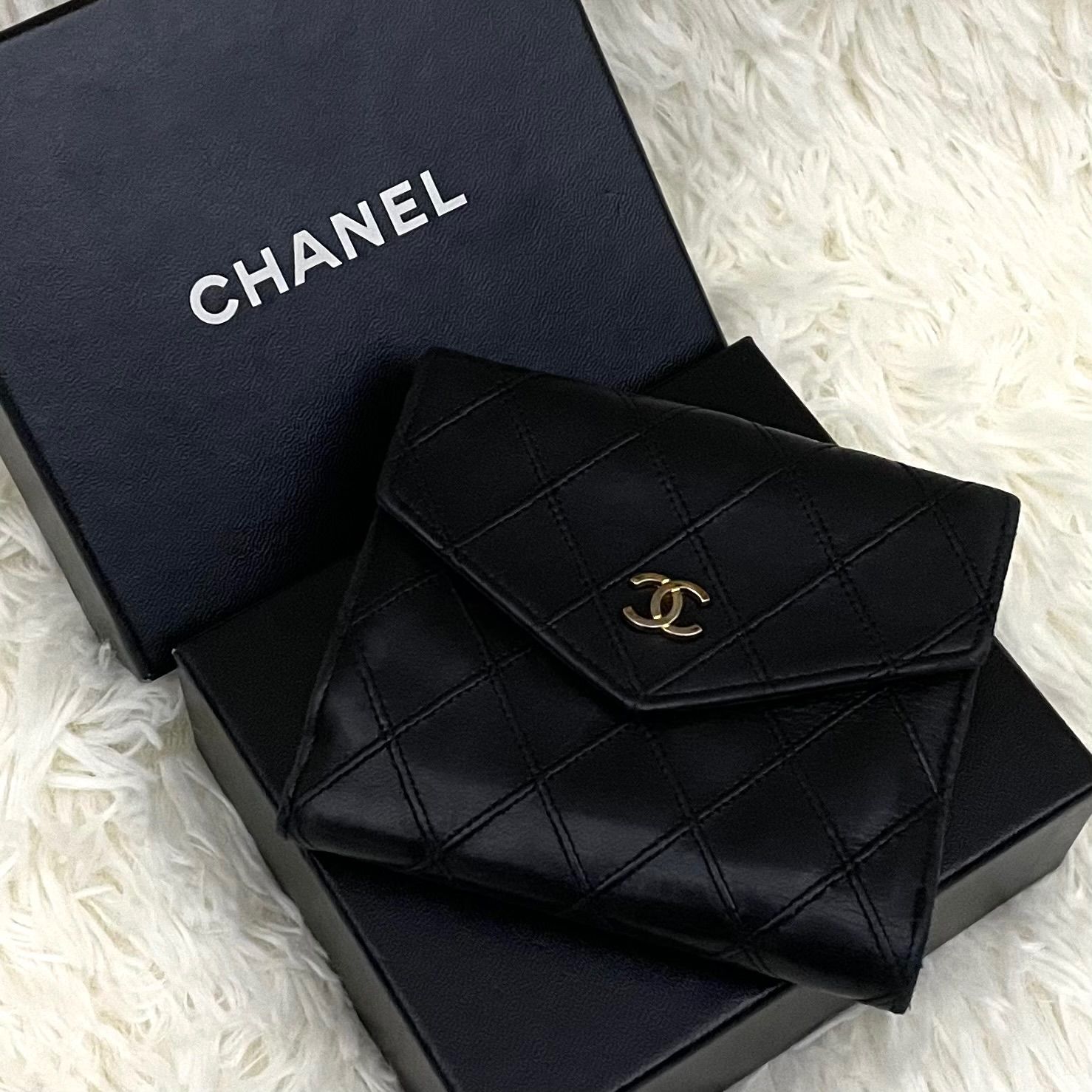 シャネル CHANEL ビコローレ 長財布 ブラック ココマーク