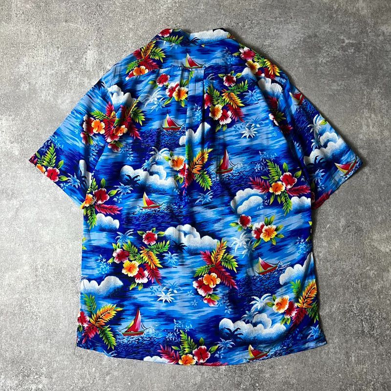 ラルフローレン　90s CALDWELL ハワイアンシャツ 楽天市場】90's Polo Ralph Lauren CALDWELL Rayon Hawaiian