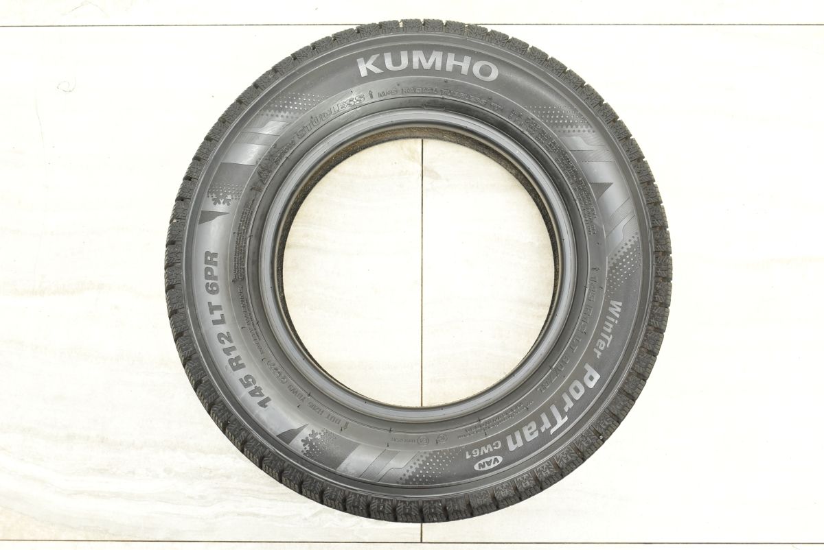 バリ溝 クムホ Winter PorTran CW61 145R12 LT 4本セット N-VAN バモス NV100 クリッパー サンバー アトレー ハイゼット スタッドレス TRITUETUBI_COM