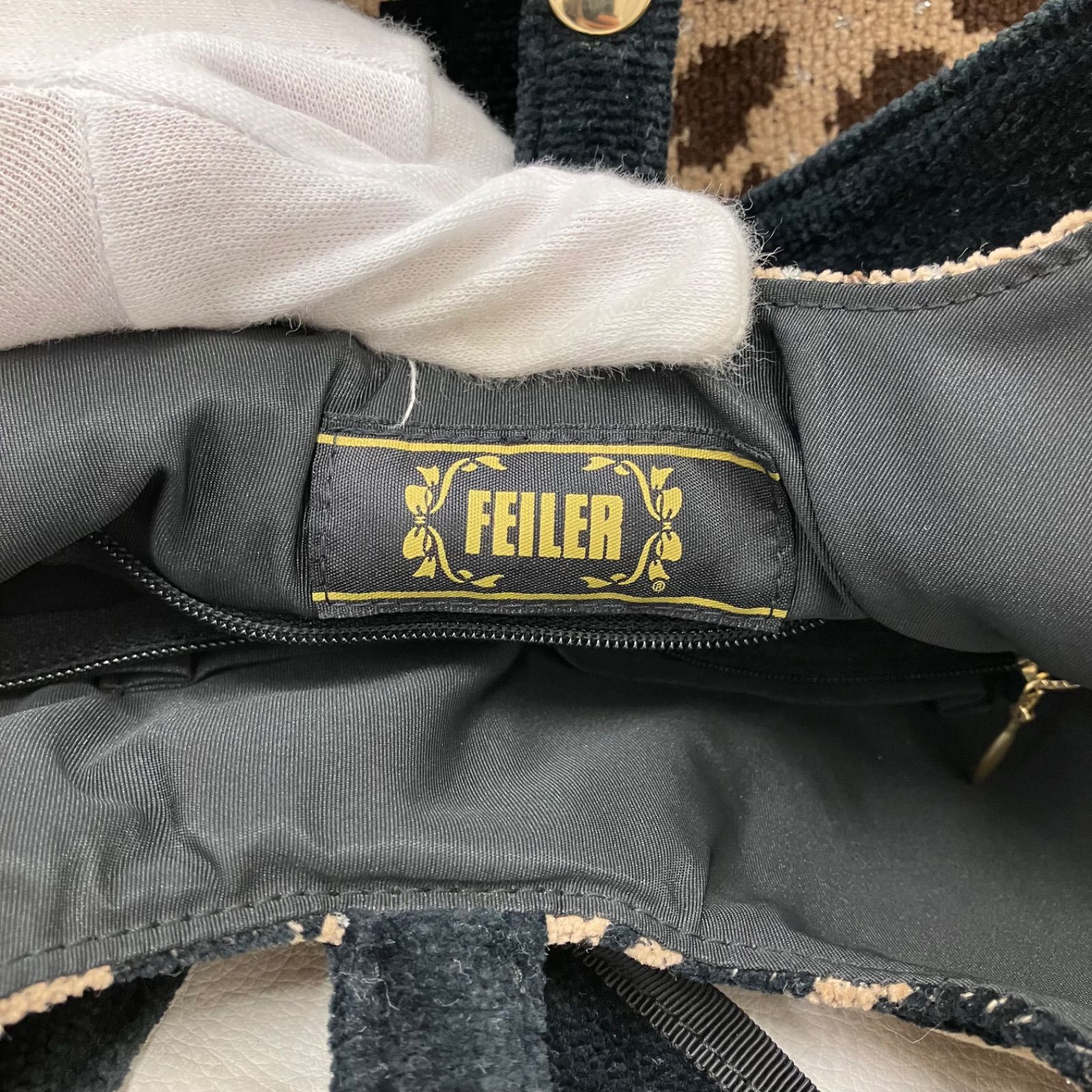 4871 良品 FEILER フェイラー ハンドバッグ トートバッグ シュニール 