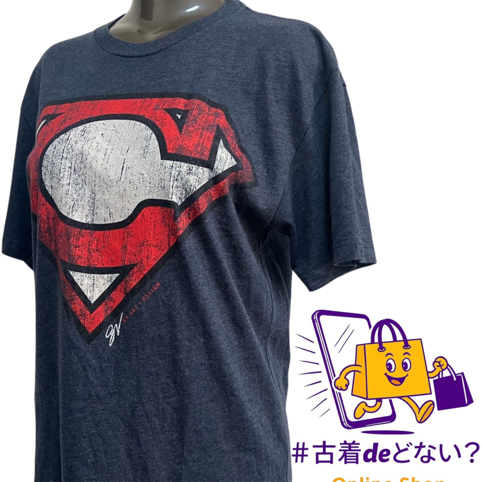 激レア！Cleveland Superman Tシャツ Sサイズ アメコミ 古着 GV ART 