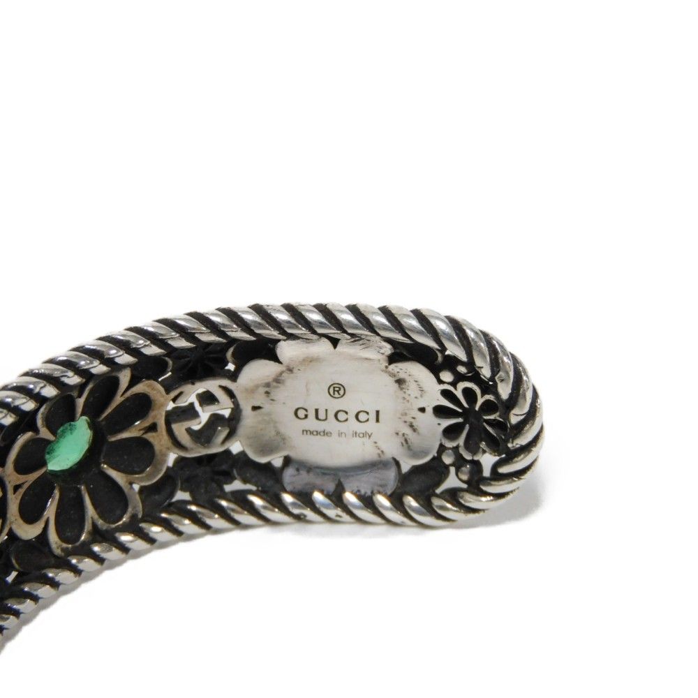 GUCCI グッチ フラワー クリスタル バングル 16 ダブルG