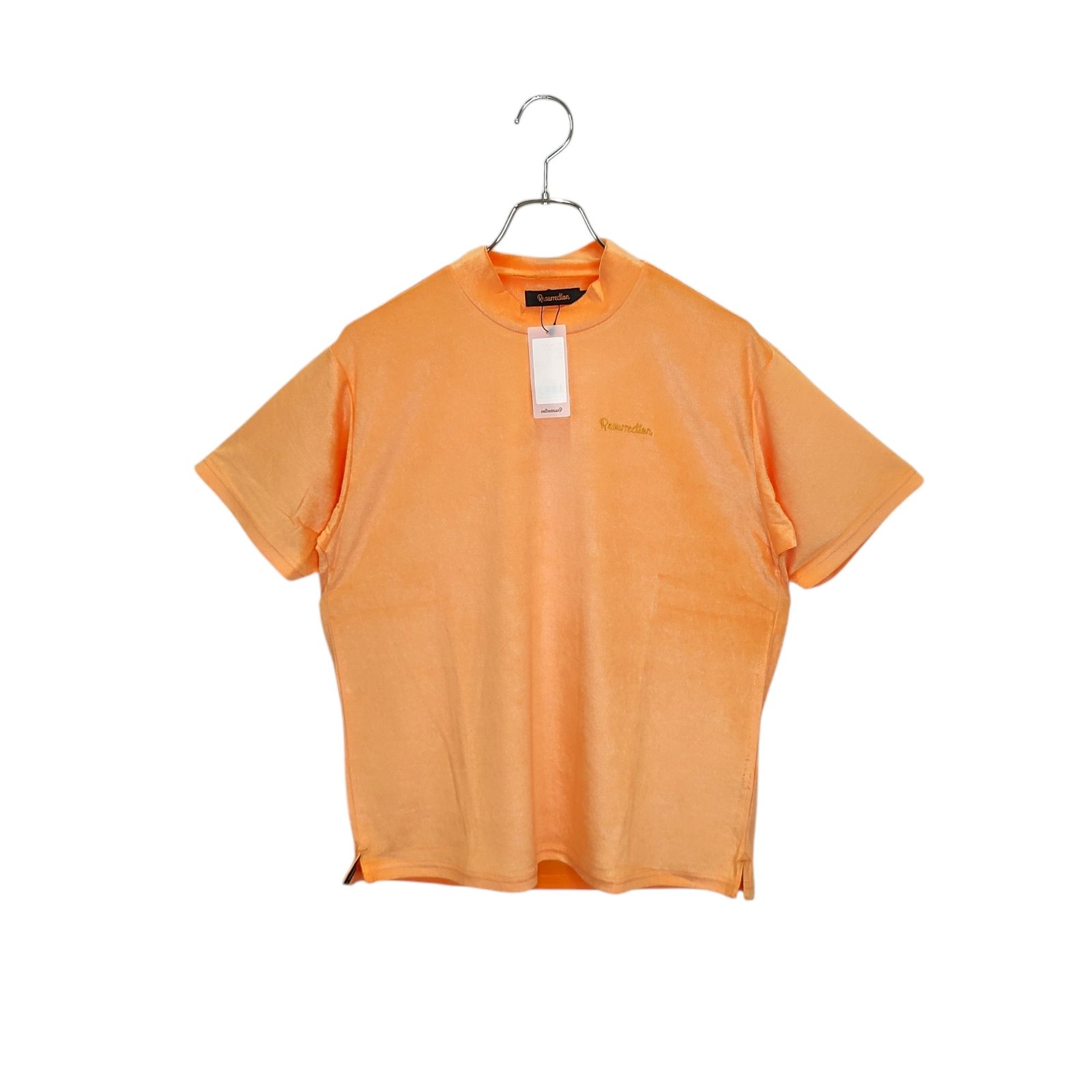 Resurrection レザレクション ゴルフ 半袖 パイル アセテート モックネック Tシャツ BD12IN31-M L オレンジ