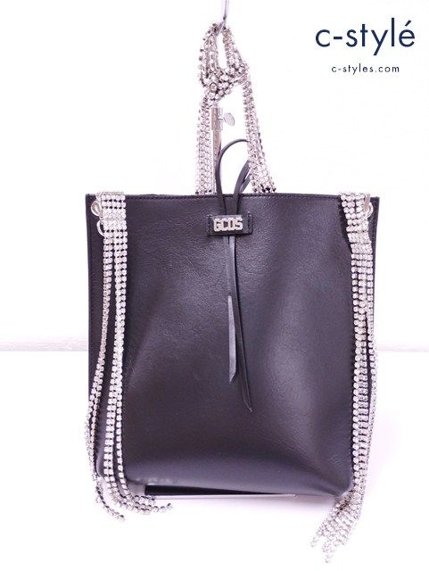 V992 [人気] GCDS ジーシーディーエス ショルダーバッグ ブラック  