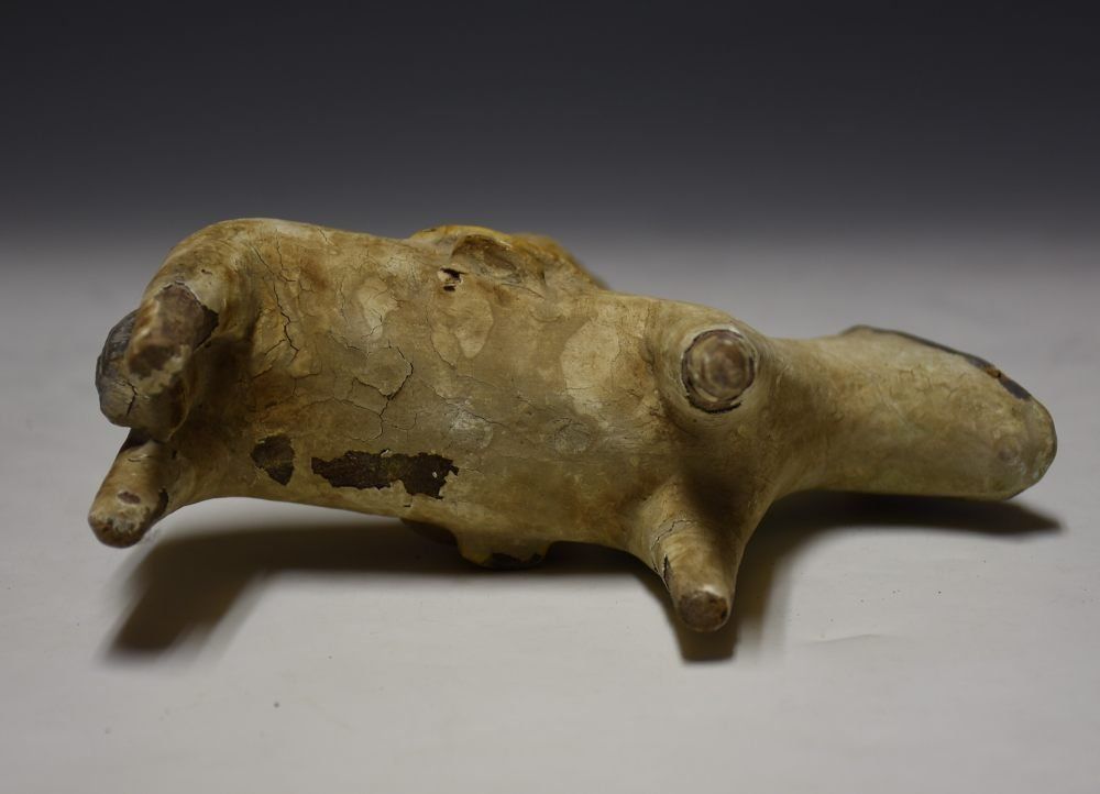 木彫彩色馬上人物像 李朝時代