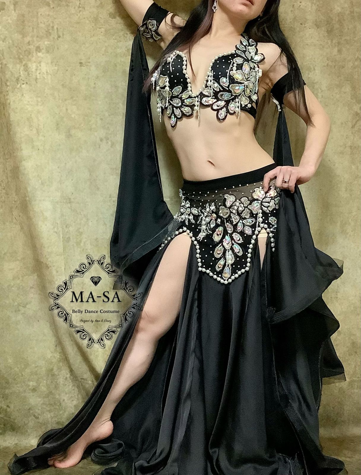 最終値下げ Amrベリーダンス衣装 最終値下げ！ベリーダンス衣装 Amr ブラックドロップ - メルカリ