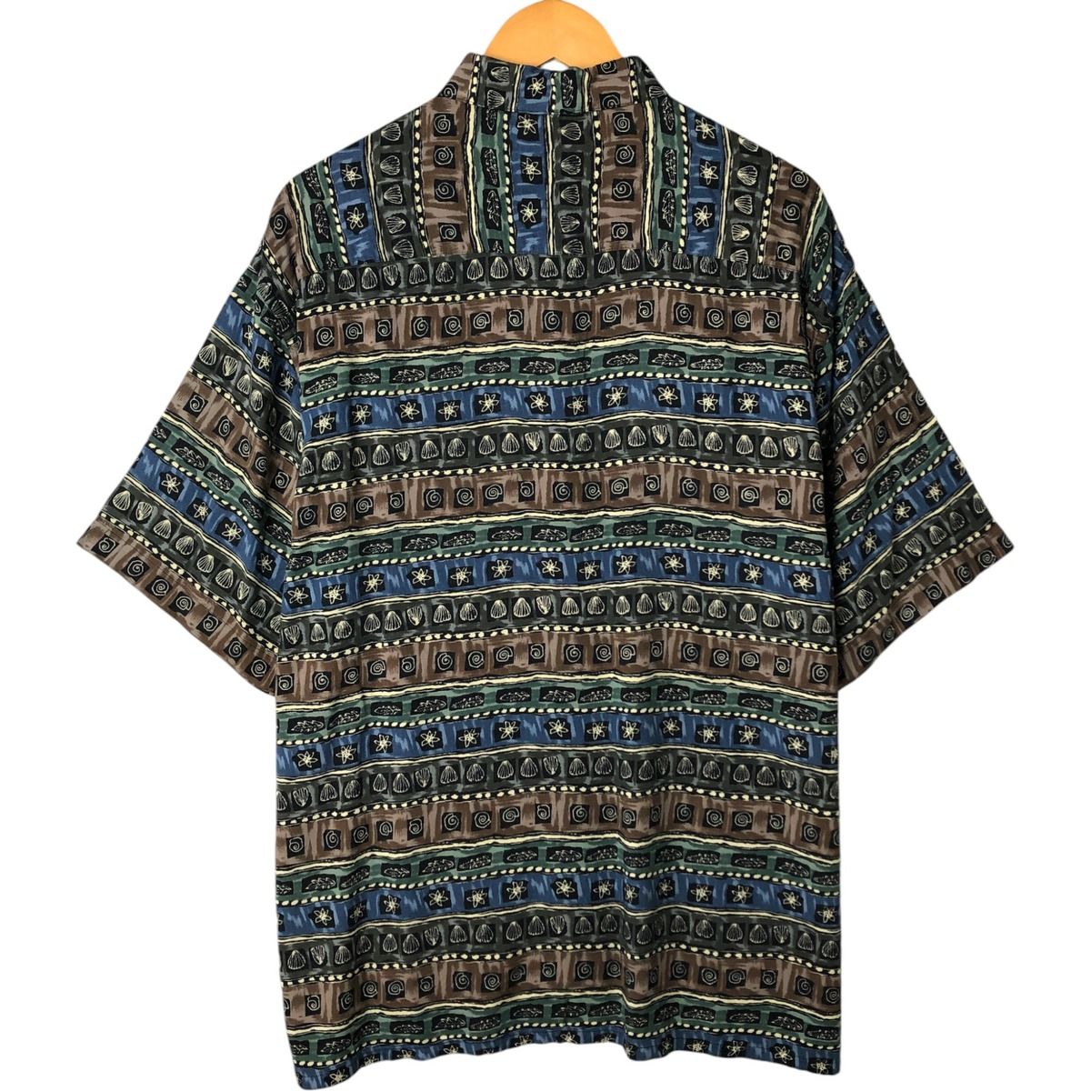 古着 90年代 ピエールカルダン Pierre Cardin 総柄 半袖 レーヨン