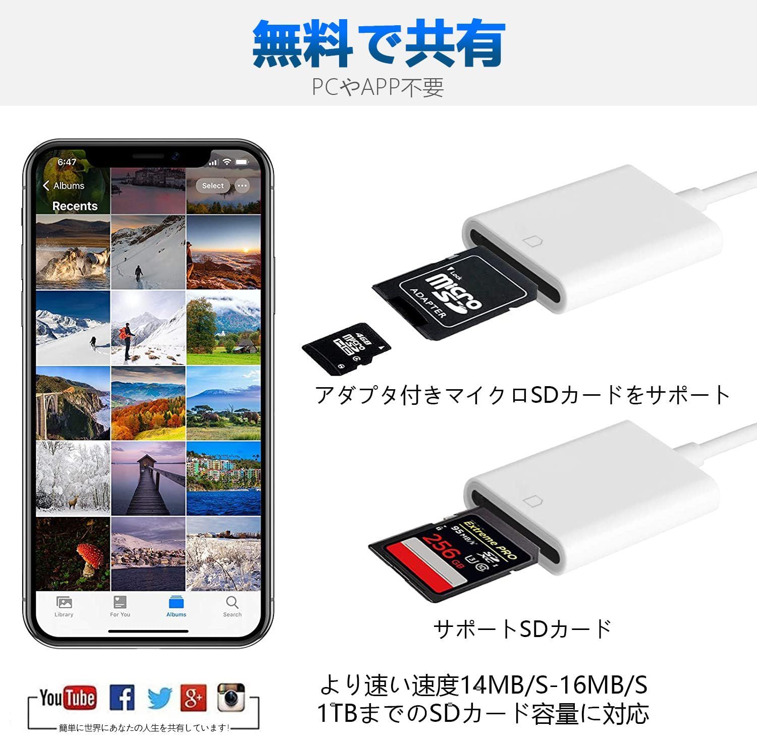 Sd Card To Camera Reader For Lightning Iphone I Pad Sd