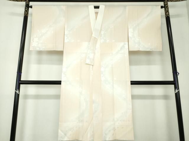平和屋着物●上質な長襦袢 無双仕立て 流水桜地紋 暈し染め 正絹 DAAX4124ps