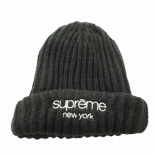 シュプリーム SUPREME 24AW Classic Logo Chunky Ribbed Beanie ニット帽 ビーニー ロゴ刺繍 グリーン