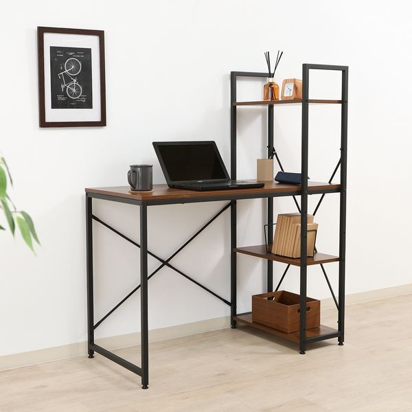 ラック付きデスク WN ウォルナット 組立品 WWW_KANDAIZUMI_COM