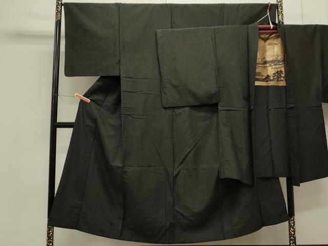 平和屋着物●男性 紬 アンサンブル 霞文 正絹 CAAS0296th