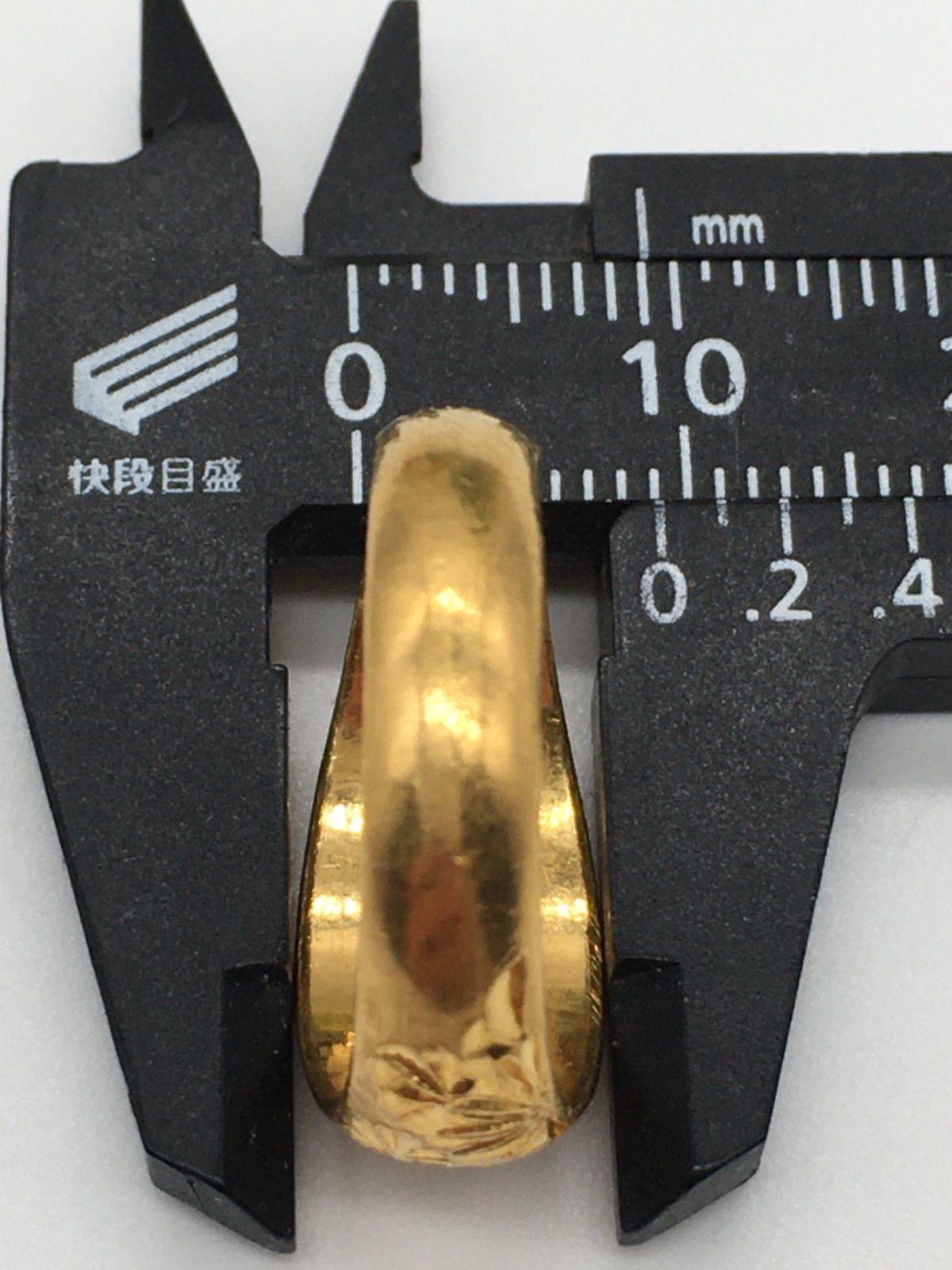 k24 甲丸 彫金 リング かまぼこ 24金 純金 13号 9.57g - メルカリ
