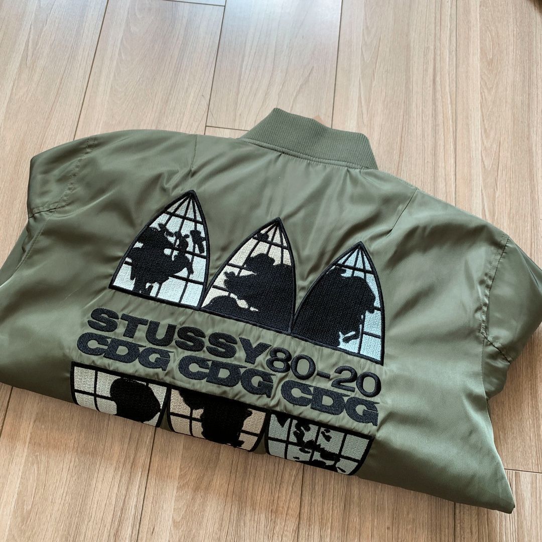 Stussy x CDG MA1 JACKET 40周年記念共同ブランドマップ ジャケット 