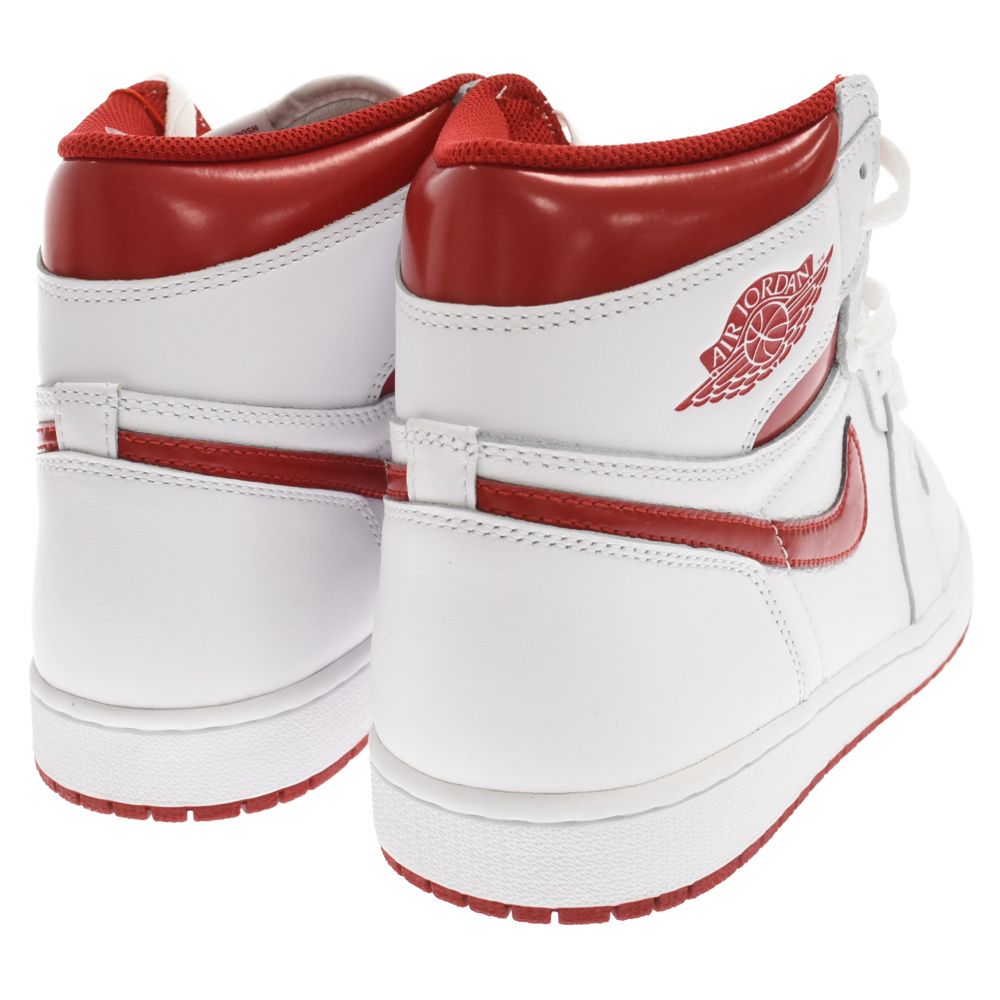 Air Jordan ハイカットスニーカー ホワイト/レッド NIKE (ナイキ) AIR JORDAN1 RETRO HI OG Metallic Red エア