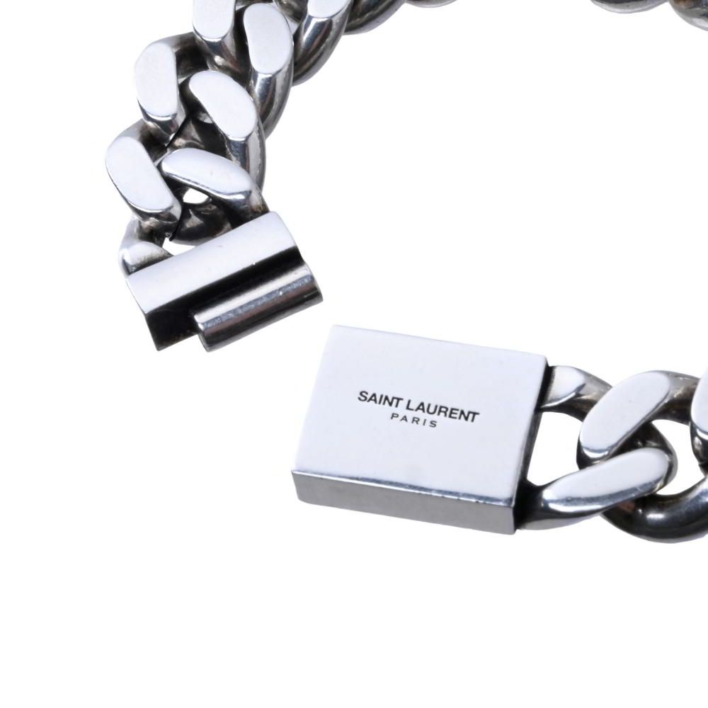 Saint Laurent Paris シルバー チェーン ブレスレット