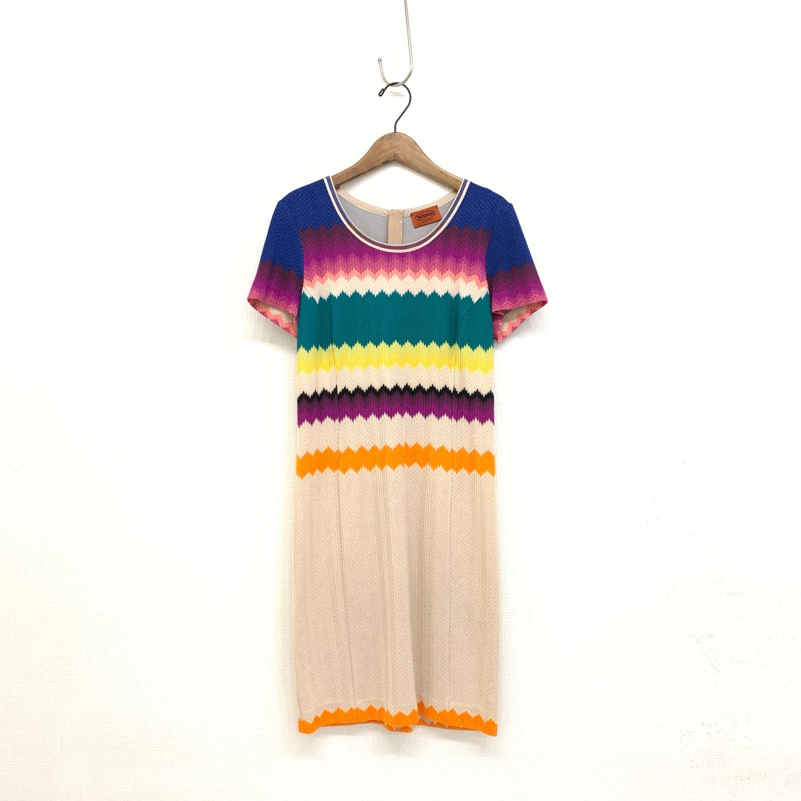 レビュー高評価の商品!の商品をすべて MISSONI メルカリ - ◇ 42 ベージュ ニットワンピース ミッソーニ ワンピース