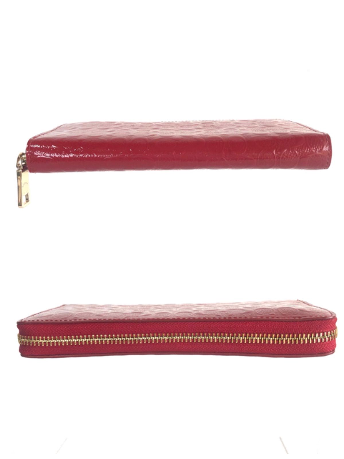 □極上美品(使用履歴些少)□COACH コーチ エンボス加工ミニ 