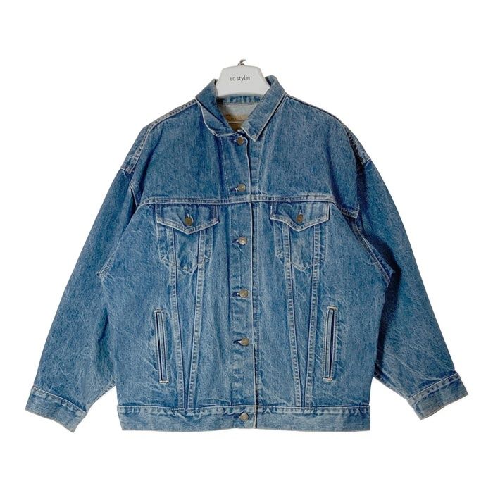★Levis リーバイス USA製 ボタン裏674 ホワイトタブ 4th トラッカージャケット Gジャン ライトインディゴ sizeL
