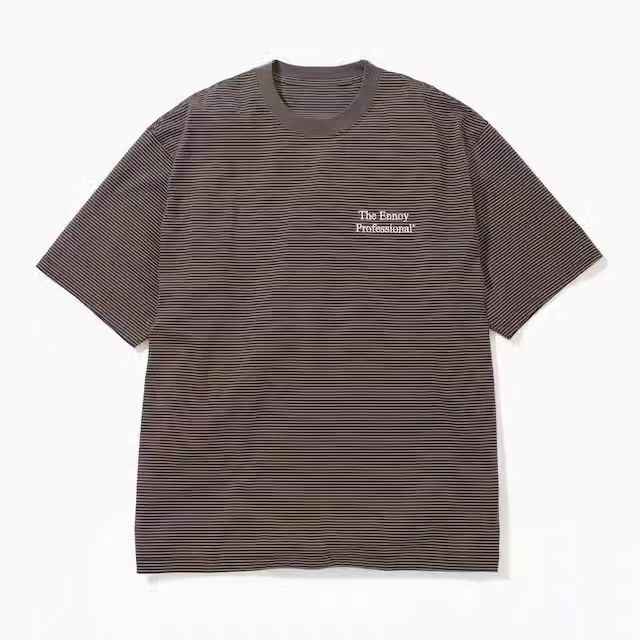 The Ennoy（エンノイ） Professional 22SS Border TEE ボーダー Tシャツ ブラック  4色：Black/Grey/Brown/Navy - メルカリ