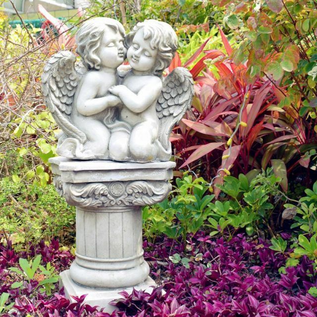 特大エンジェル 天使 彫刻 ガーデンオーナメント オブジェ 庭 置物 