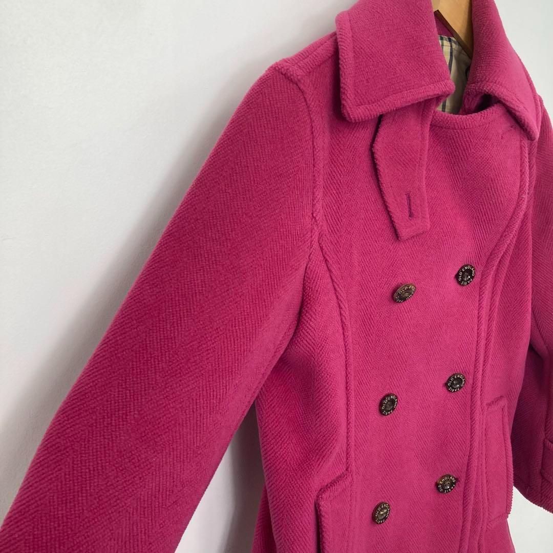 OLD ENGLAND ウール ピーコート 36 オールドイングランド ピンク