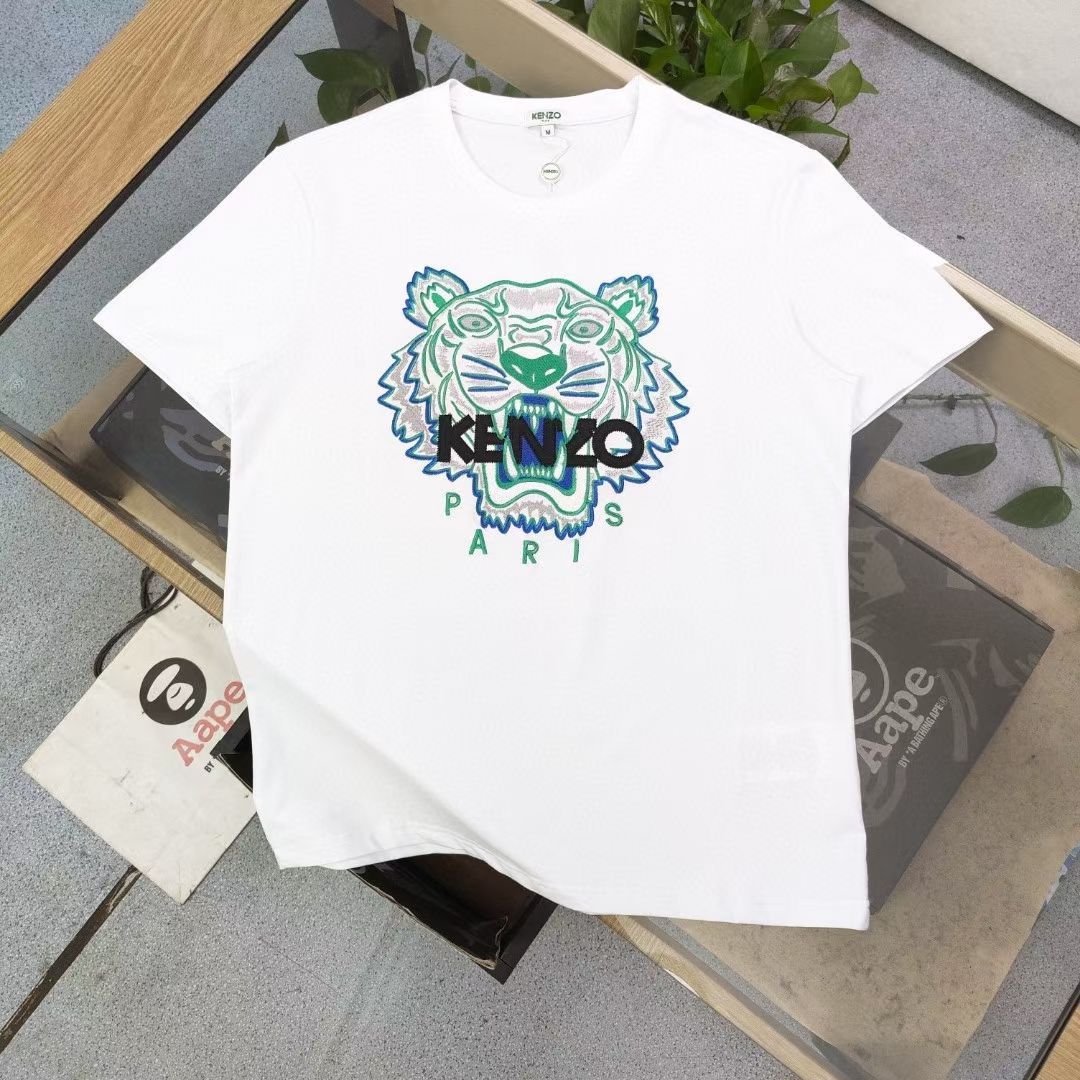 新品 KENZO 刺繍 T シャツ 白