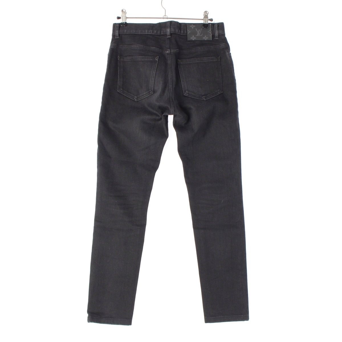 ルイヴィトン モノグラムエクリプス パッチ テーパード デニム パンツ ボトムス ブラック 27