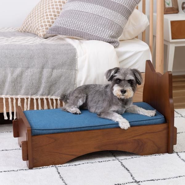 業界最安値に挑戦！！ ペットベッド 犬用 イヌ ペット用 ベッド ベット ソファ 猫 ネコ 天然木製 おしゃれ インテリア 白 ホワイト ブラウン 茶色 かわいい 小型犬 超小型犬 azm-pet-69