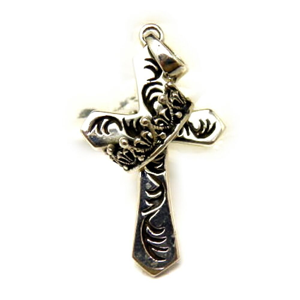 【現品】シルバー925 クラウン＆クロス ペンダントトップ シルバーアクセサリー