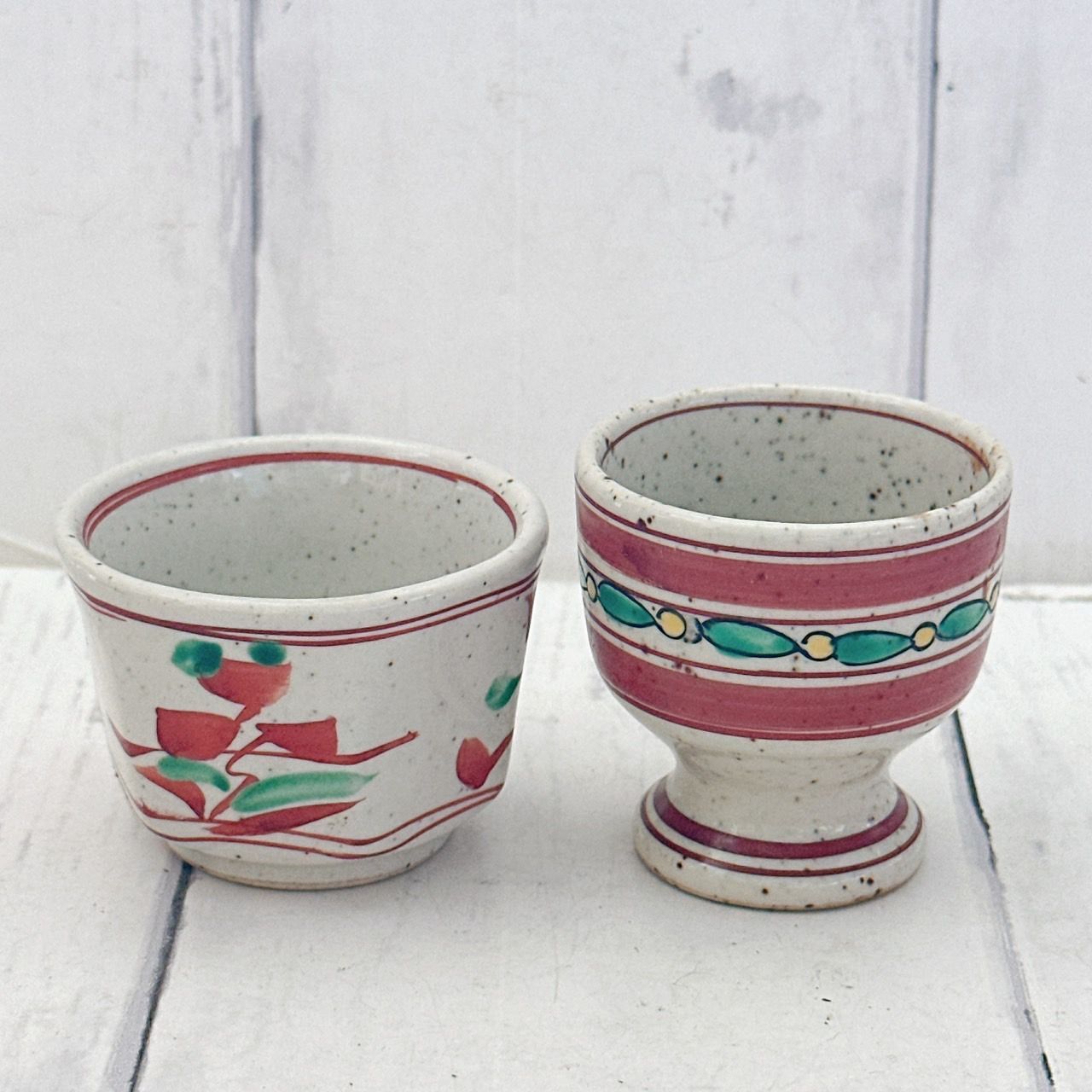 萩焼 加進信彦 共箱付き ぐい呑みなど 6点セット 陶芸 陶器 赤絵
