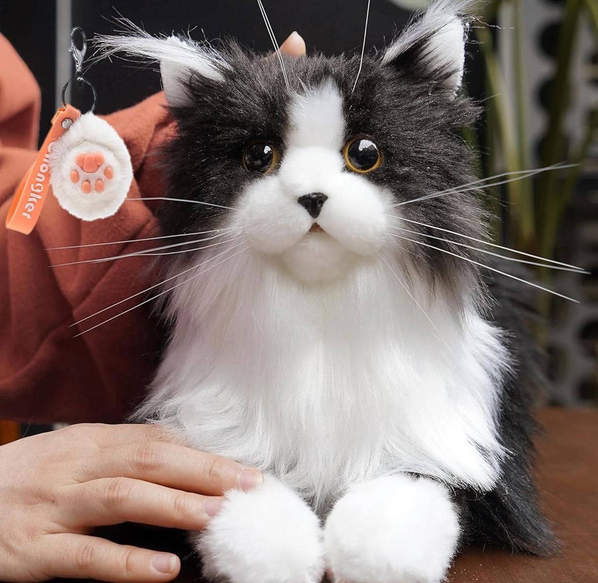 猫ぬいぐるみ リアル 本物そっくり ハンドメイド やさしい手触り