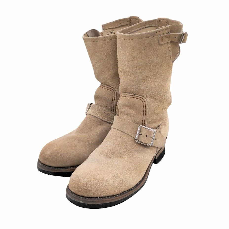 RED WING レッドウイング スウェード エンジニアブーツ ベージュ PT91 009377 8268 サイズ 9 日焼けあり